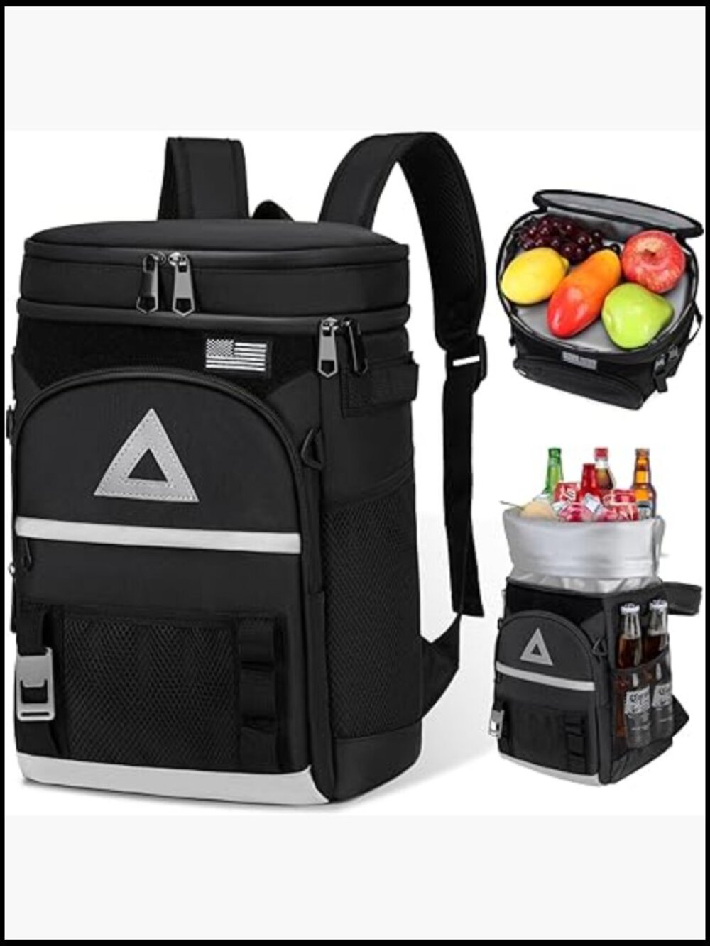 34 Can Insulated Cooler Backpack 20 Hour Cold Retention Leakproof Waterproof